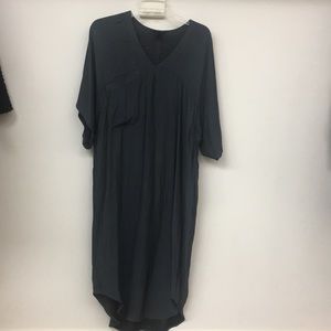 Greyish Blue Silk Maxi dress